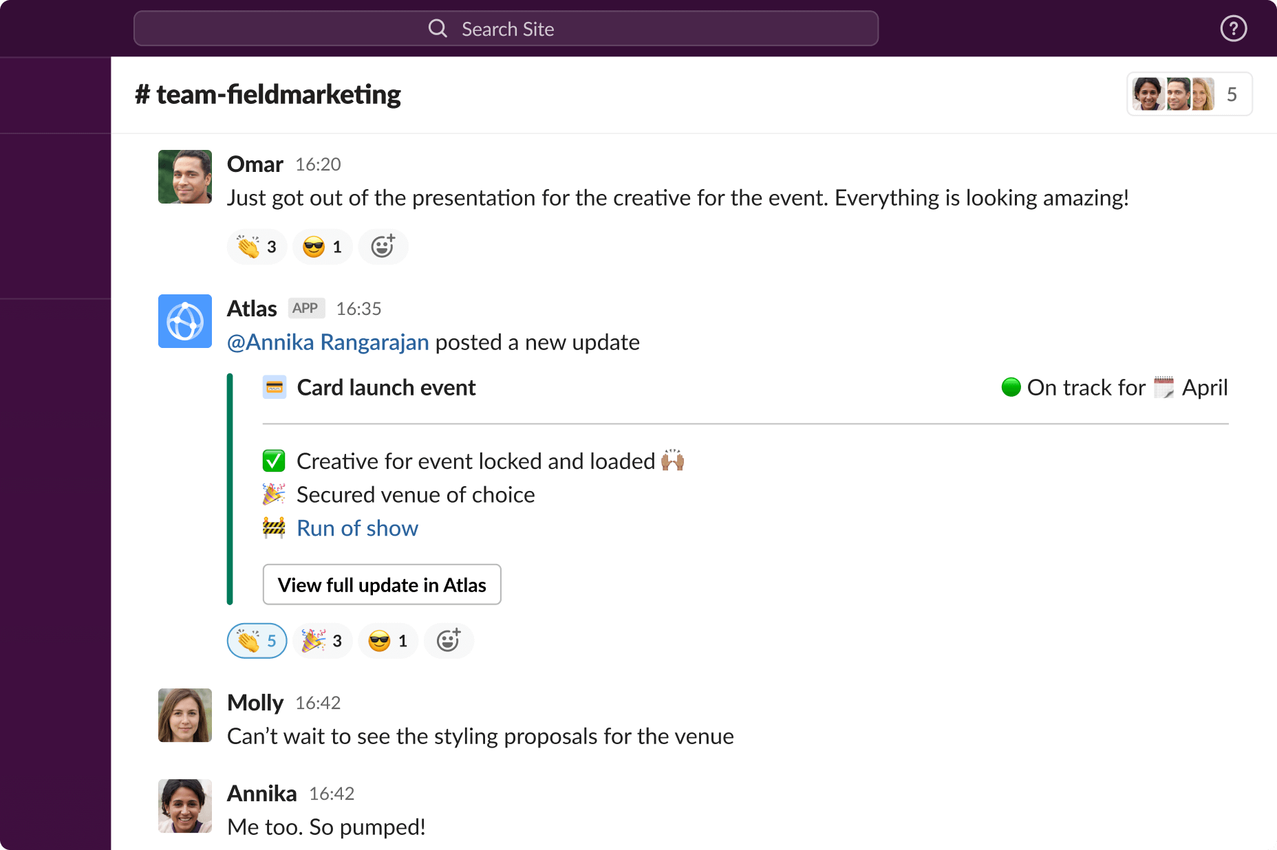 适用于 Slack 和 Microsoft Teams 的应用