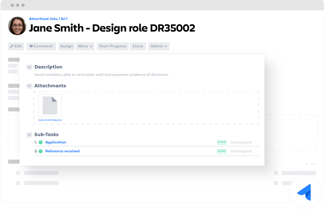 Jira Core-Ticket zur Designrolle