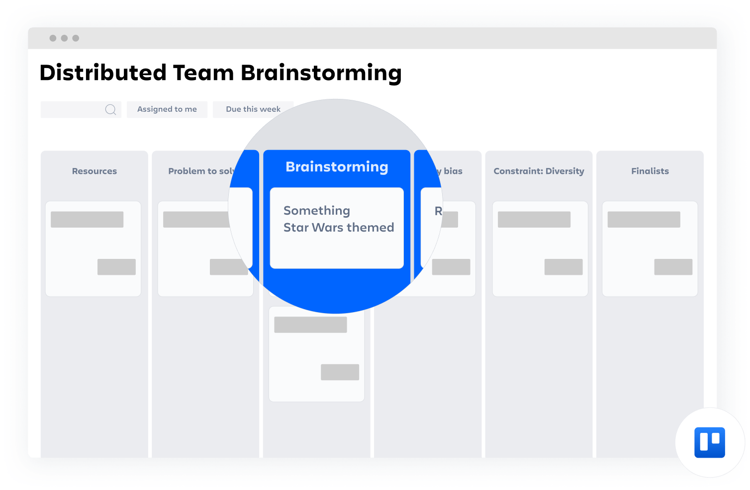 Template de brainstorming para equipes distribuídas no Confluence